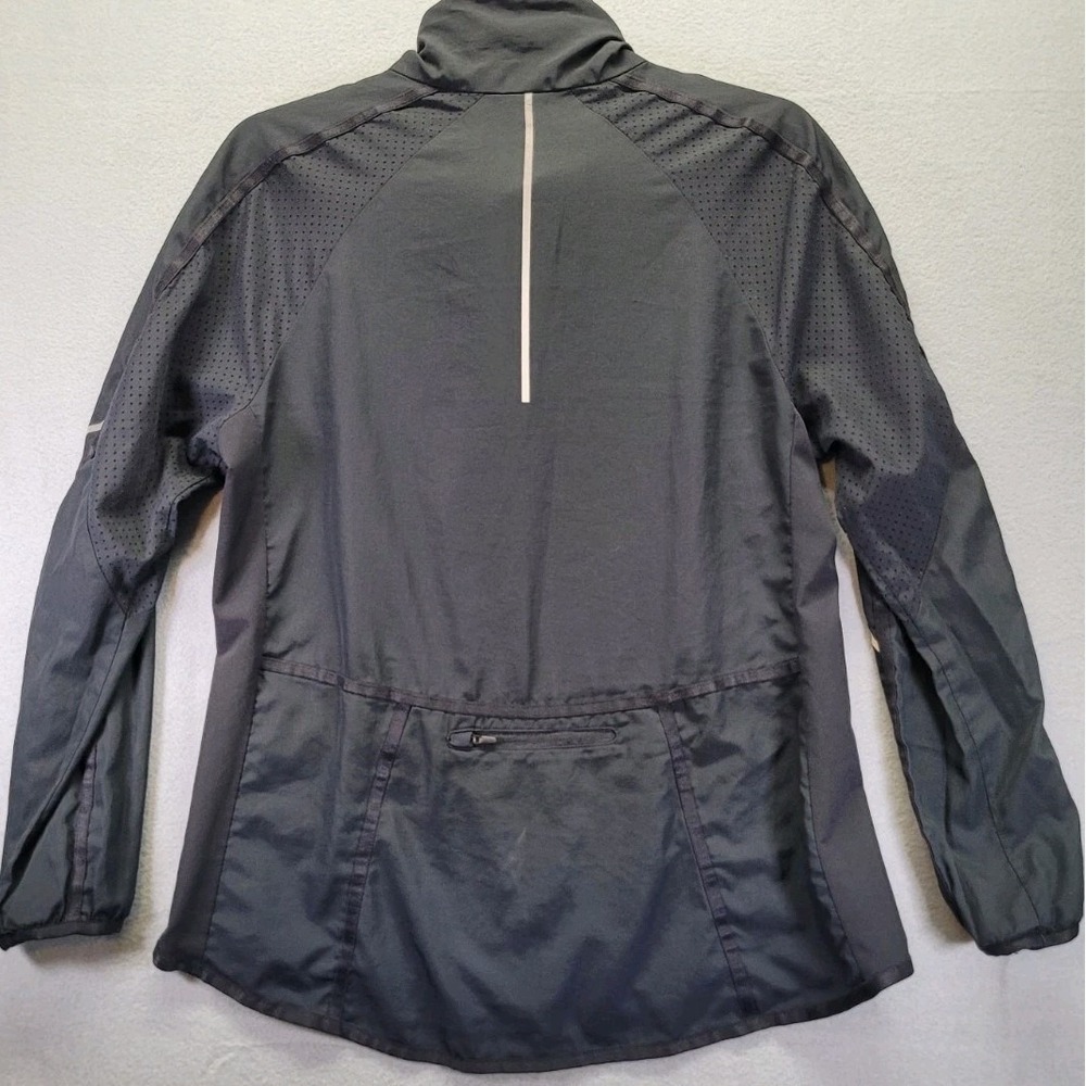 Champion Running Jacket‎ Womens Size Medium Black Long Sleeve Breathable Reflect